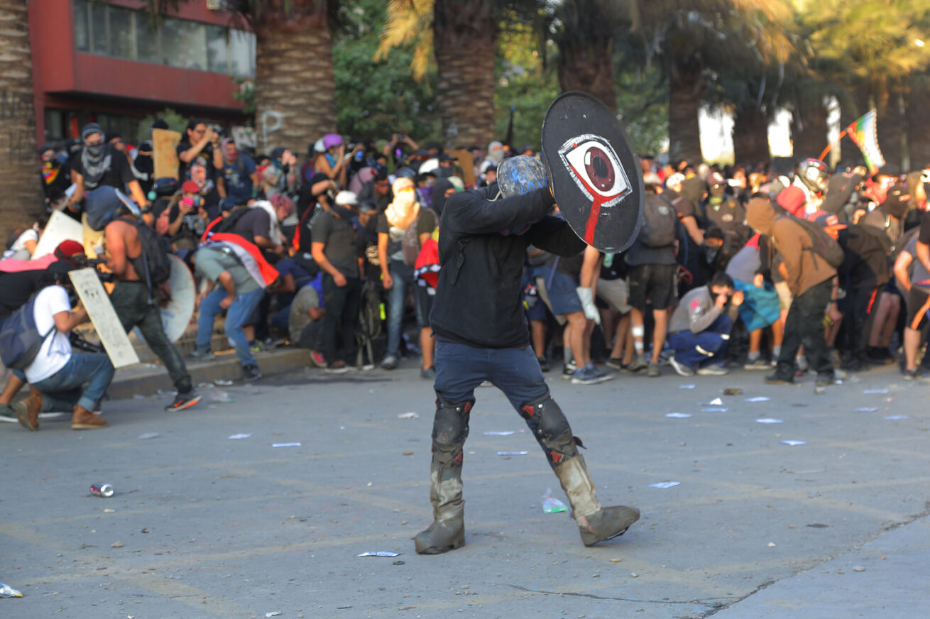 Manifestaciones plaza Baquedano