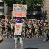 Manifestaciones plaza Baquedano