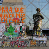 Manifestaciones plaza Baquedano