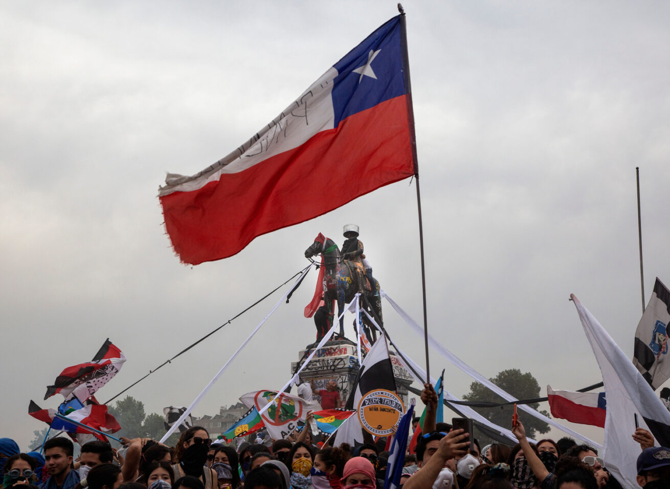 Manifestaciones plaza Baquedano