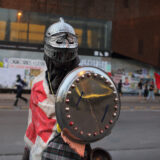 Manifestaciones plaza Baquedano