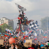 Manifestaciones plaza Baquedano