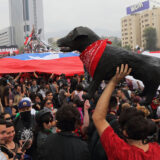 Manifestaciones plaza Baquedano