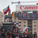 Manifestaciones plaza Baquedano