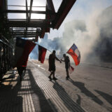 Manifestaciones plaza Baquedano