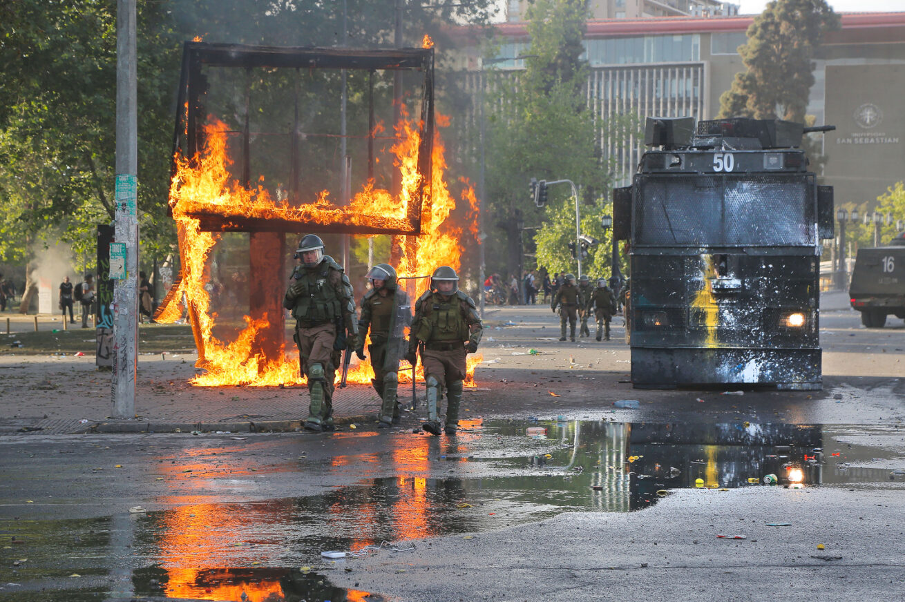 Manifestaciones plaza Baquedano