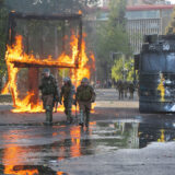 Manifestaciones plaza Baquedano