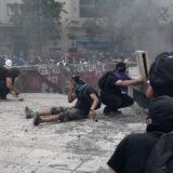 Manifestaciones plaza Baquedano