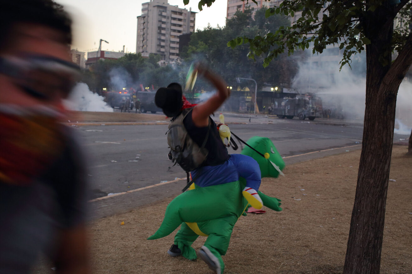 Manifestaciones plaza Baquedano