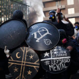 Manifestaciones plaza Baquedano