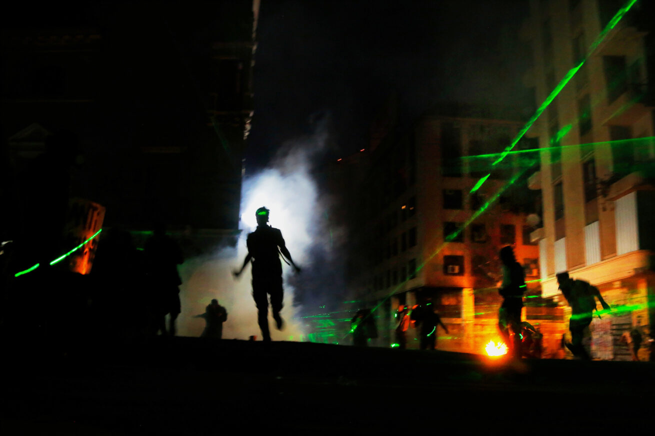 Manifestaciones plaza Baquedano