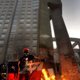 Manifestaciones plaza Baquedano